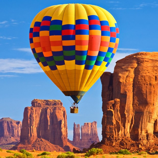 "Hot Air Ballooning in Monument Valley"