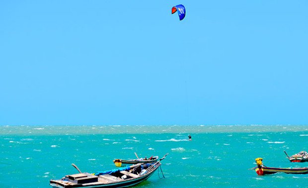 "Kitesurfing at Barra Grande"