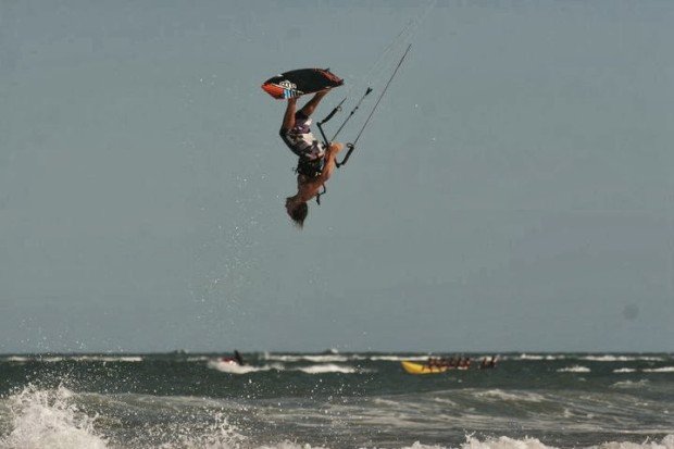 ''Kitesurfing in Vigo, Galicia''