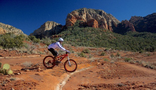 "Mountain Biking in Chuck Wagon Trail"