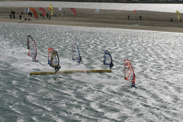 "Windsurfing in Leucate Plage"