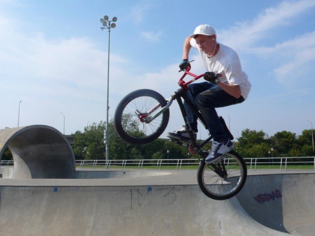 "BMX in Louisville Extreme Park"