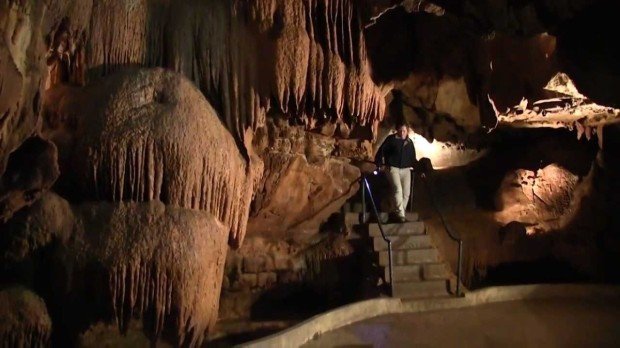 "Caving in Diamond Caverns, Kentucky"