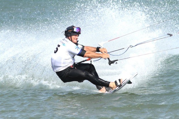 "Kiteboarding at Les Coussoules beach"