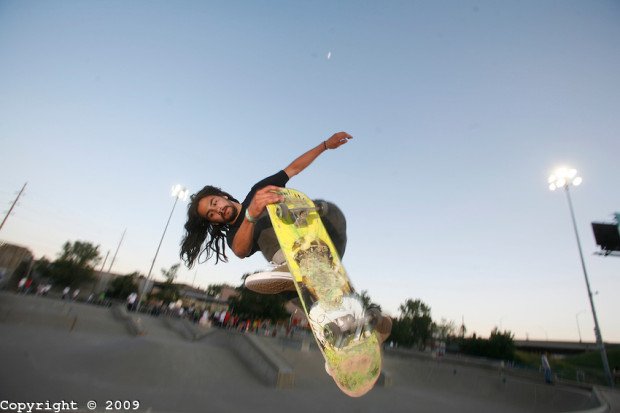 "Skateboarding in Louisville Extreme Park"