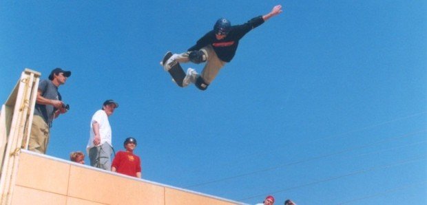 "Skateboarding in Louisville Extreme Park"