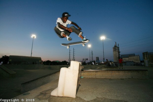 Skateboarding in Louisville Extreme Park