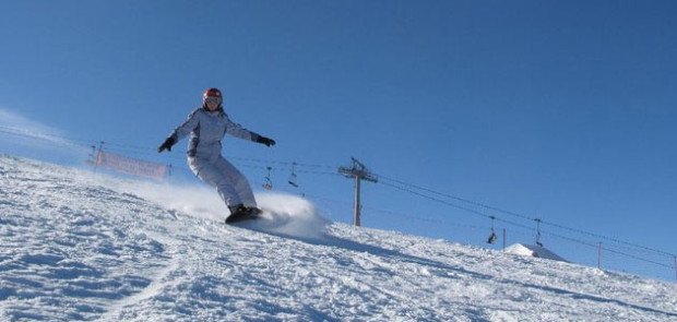 "Snowboarding In Bansko Ski Resort"
