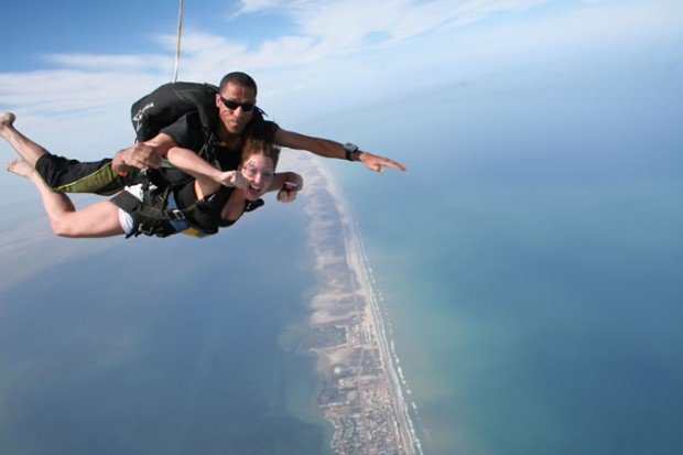 "Skydiving at South Padre Island"