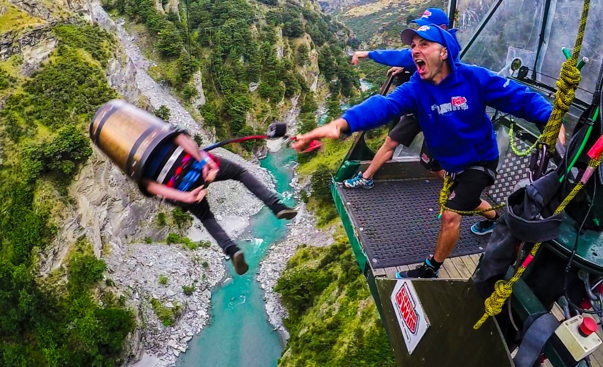 Extreme Bungee Jumping in New Zealand.