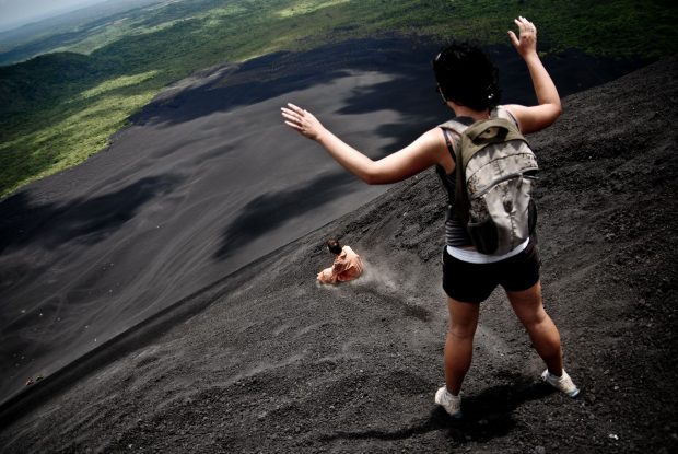 "volcano boarding"