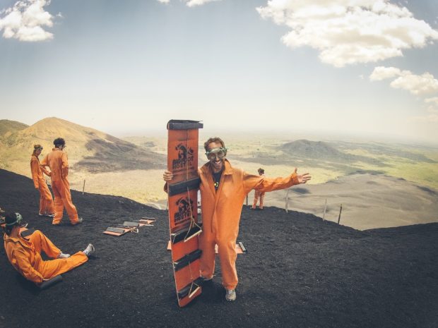 "volcano boarding"