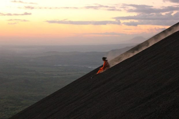 "volcano boarding"