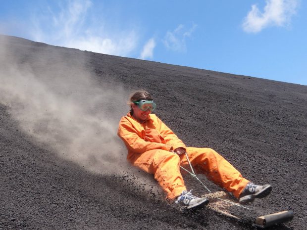 "volcano boarding"