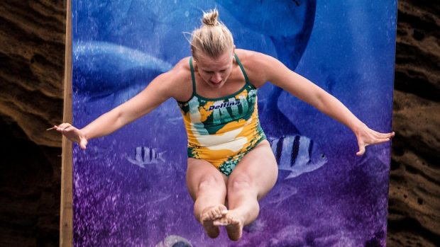 "Wildcard competitor Rhiannan Iffland claims cliff diving top spots"