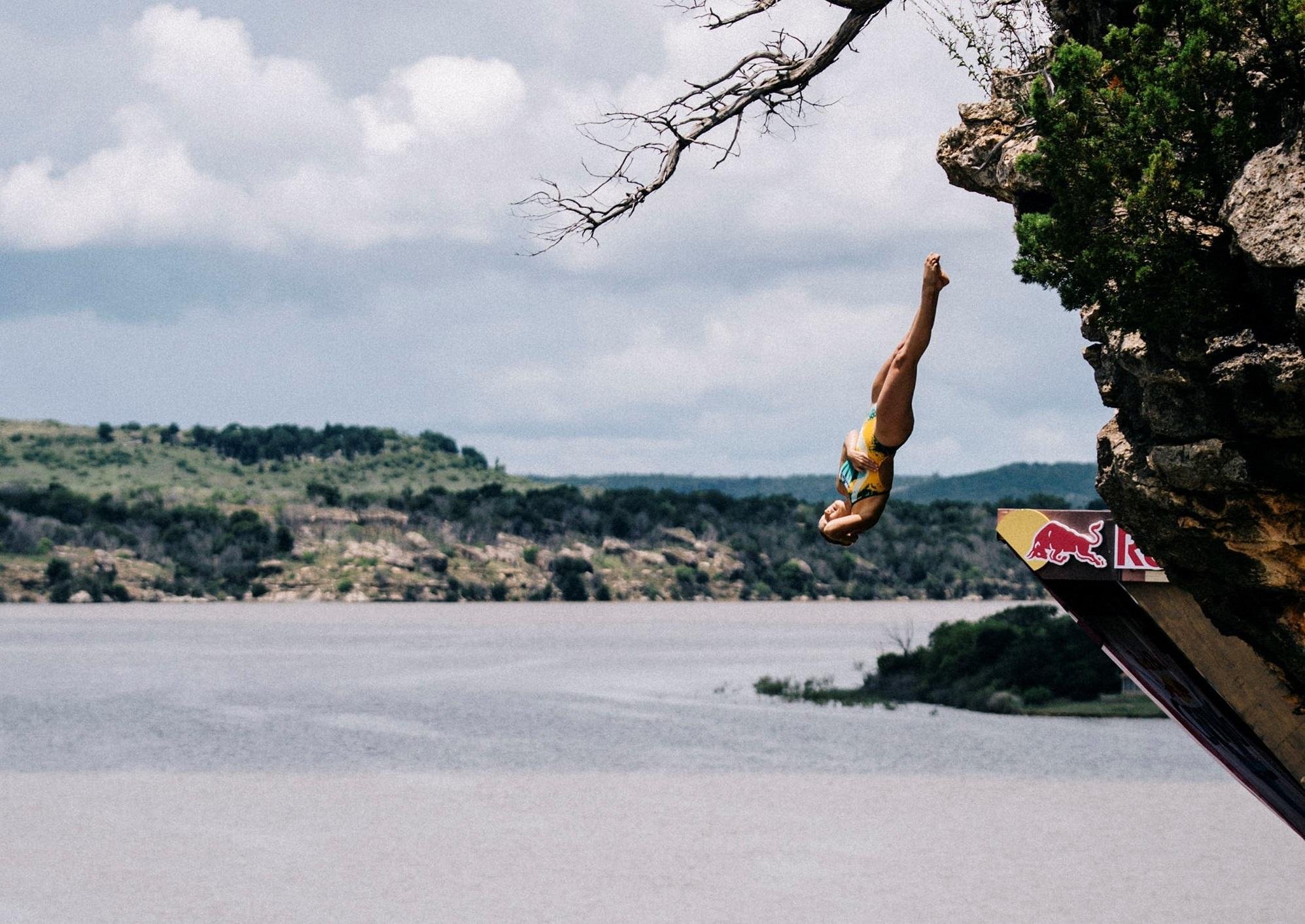 Wildcard competitor Rhiannan Iffland claims cliff diving top spots.